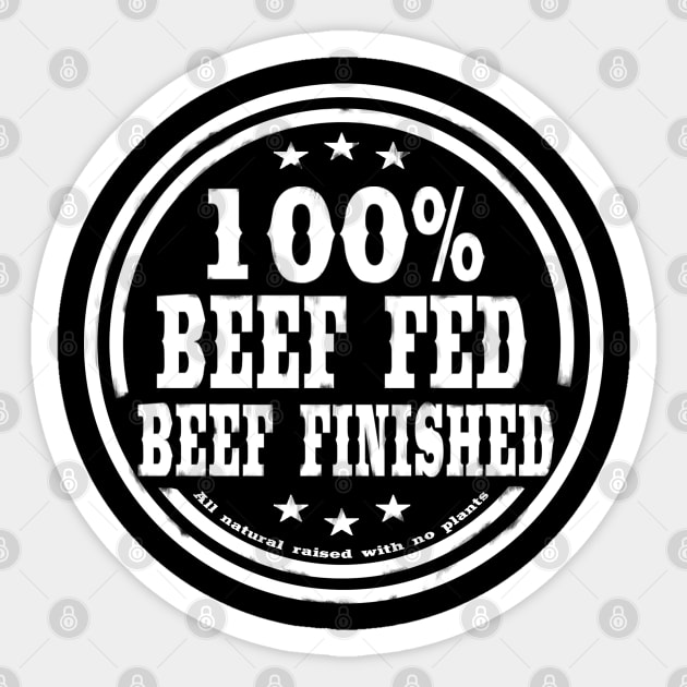 100% Beef Fed Beef Finished Sticker by PrimusClothing